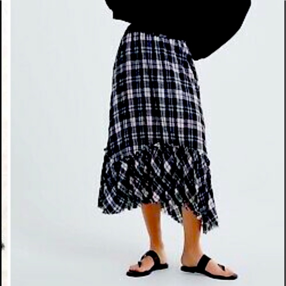 Zara Linen MIDI Skirt (S)